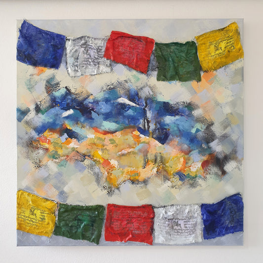 Prayers and Unity | Acrylic, Mixed Media on Canvas