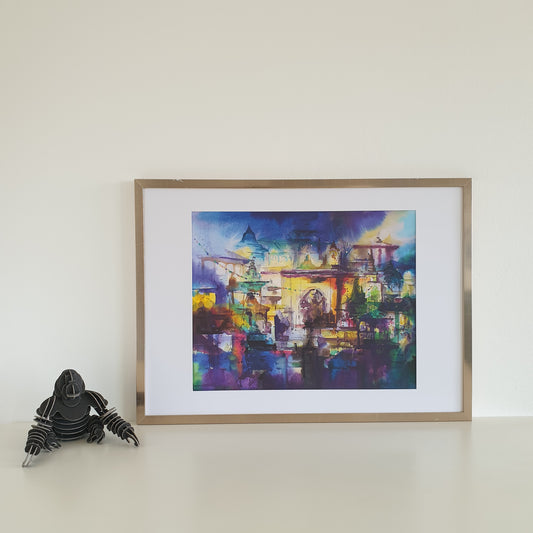Art Print | Hidden City, Hidden Beauty | Abstract landscape of Kathmandu Durbar Square, Nepal