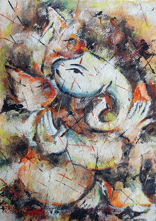 Art Print | Lord Ganesha, elephant-headed Hindu god of beginnings