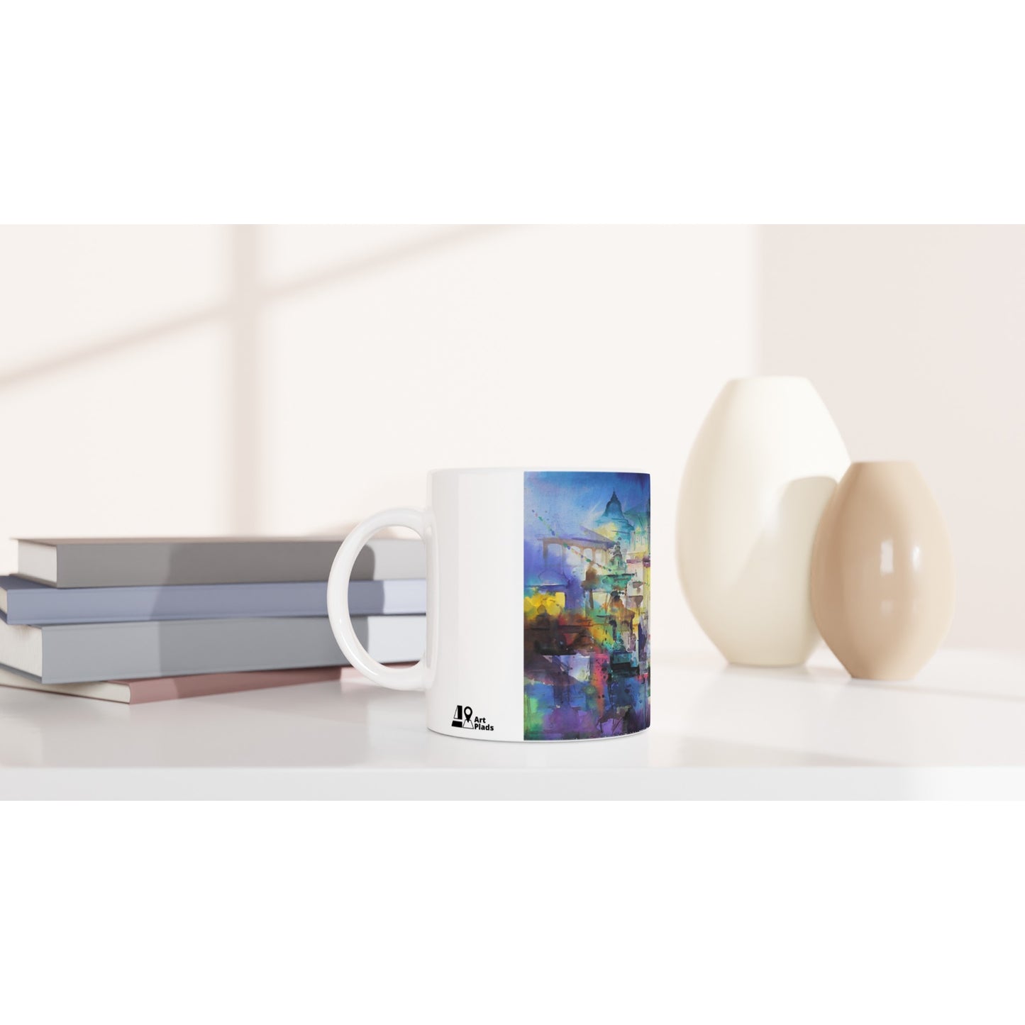 White 11oz Ceramic Mug - Art Print - Hidden City, Hidden Beauty