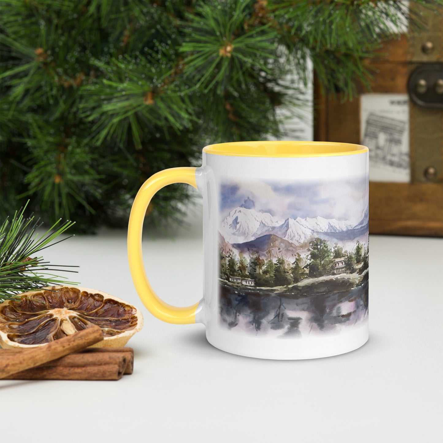 Mug with Colour Inside-Art Print-Annapurna Range