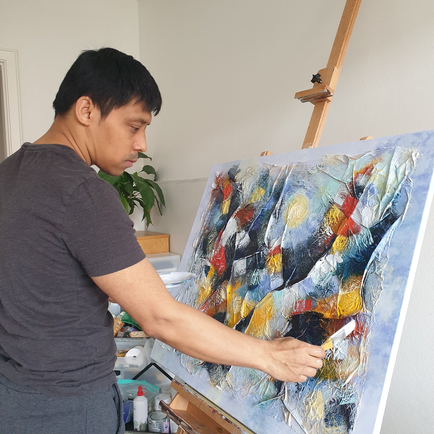 Samtid Kunstner fra Nepal | Suraj på arbejde