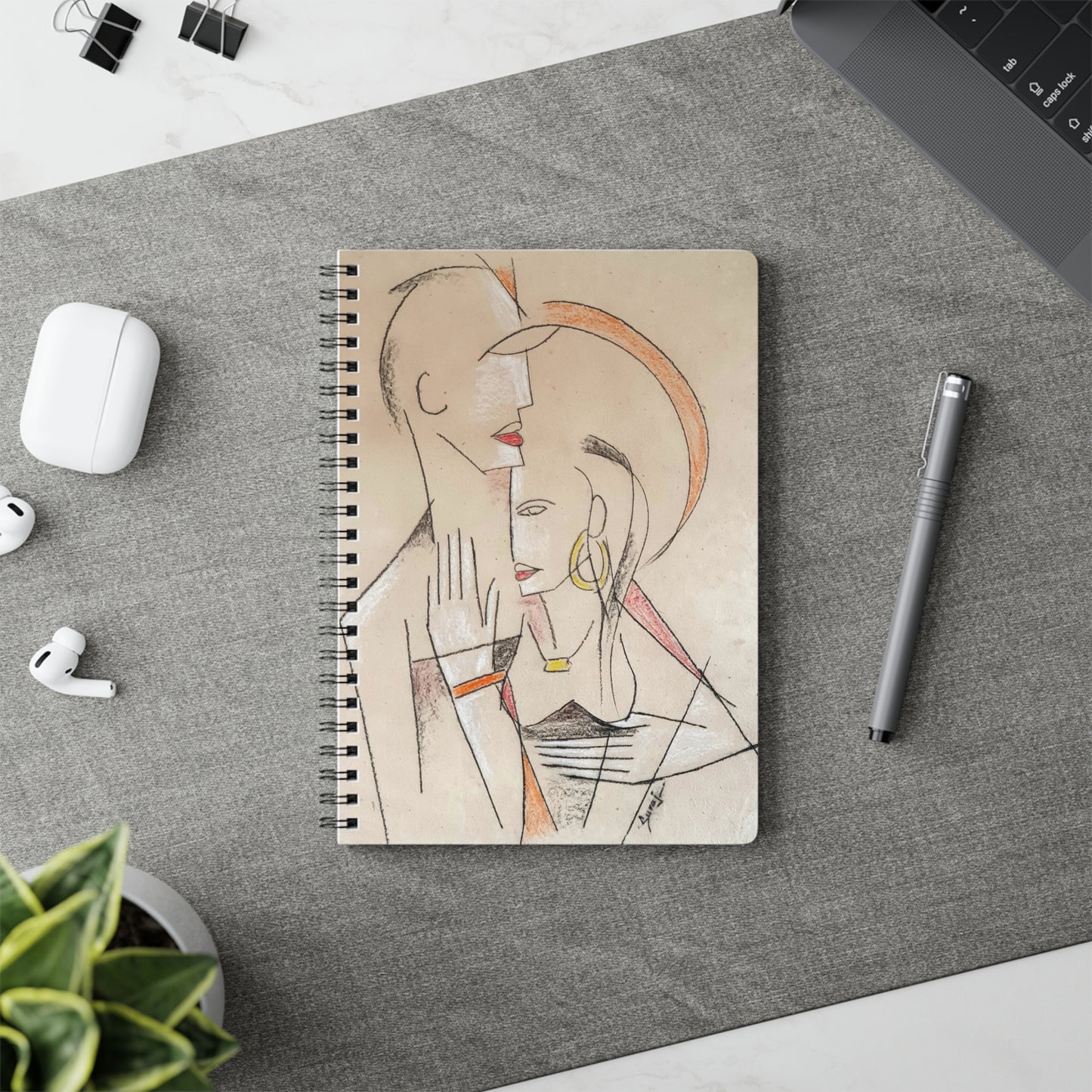 Wirobound Softcover Notebook, A5 - Art Print - I am Yours