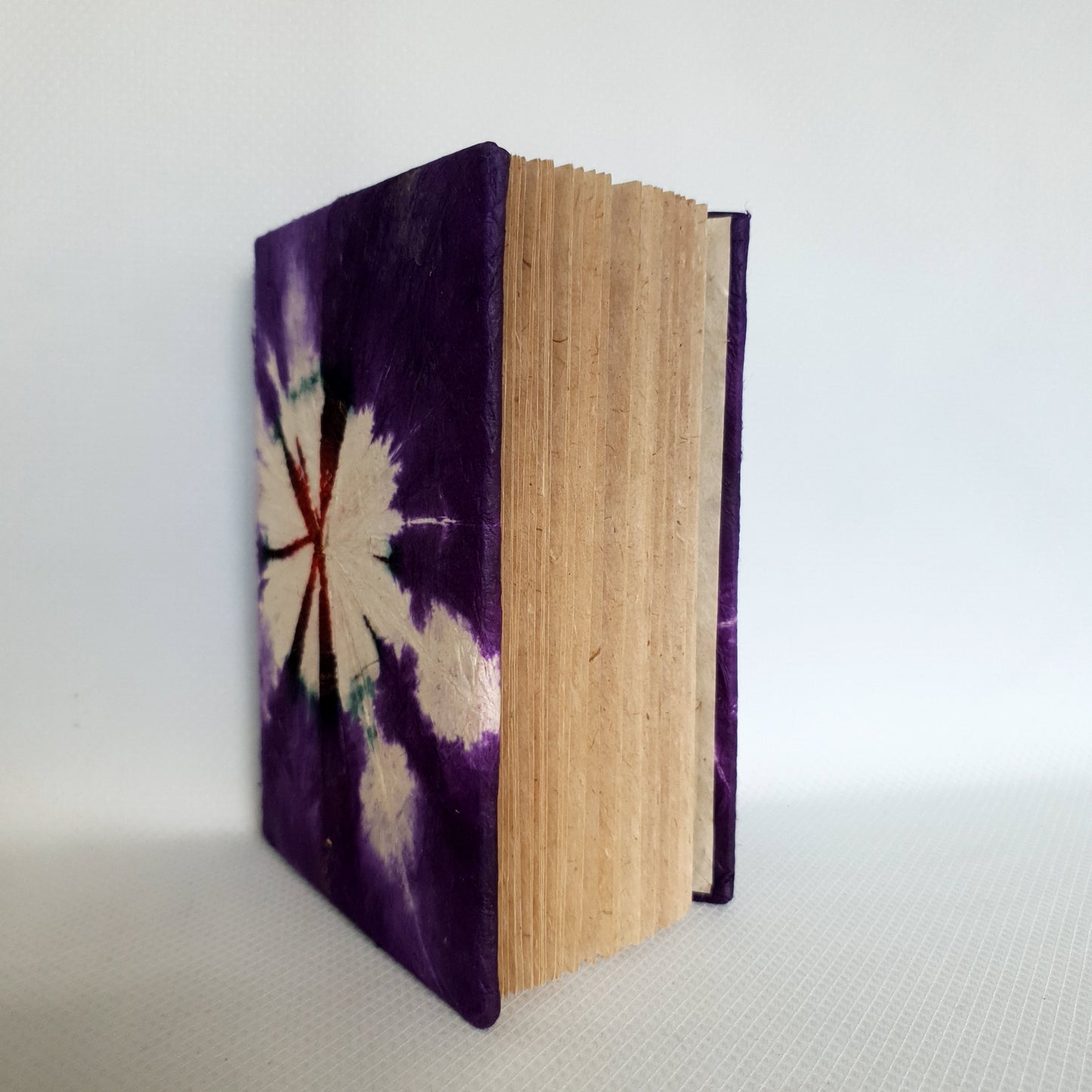 Handmade Paper Notebook Tie-Dye Colour Flow - Purple