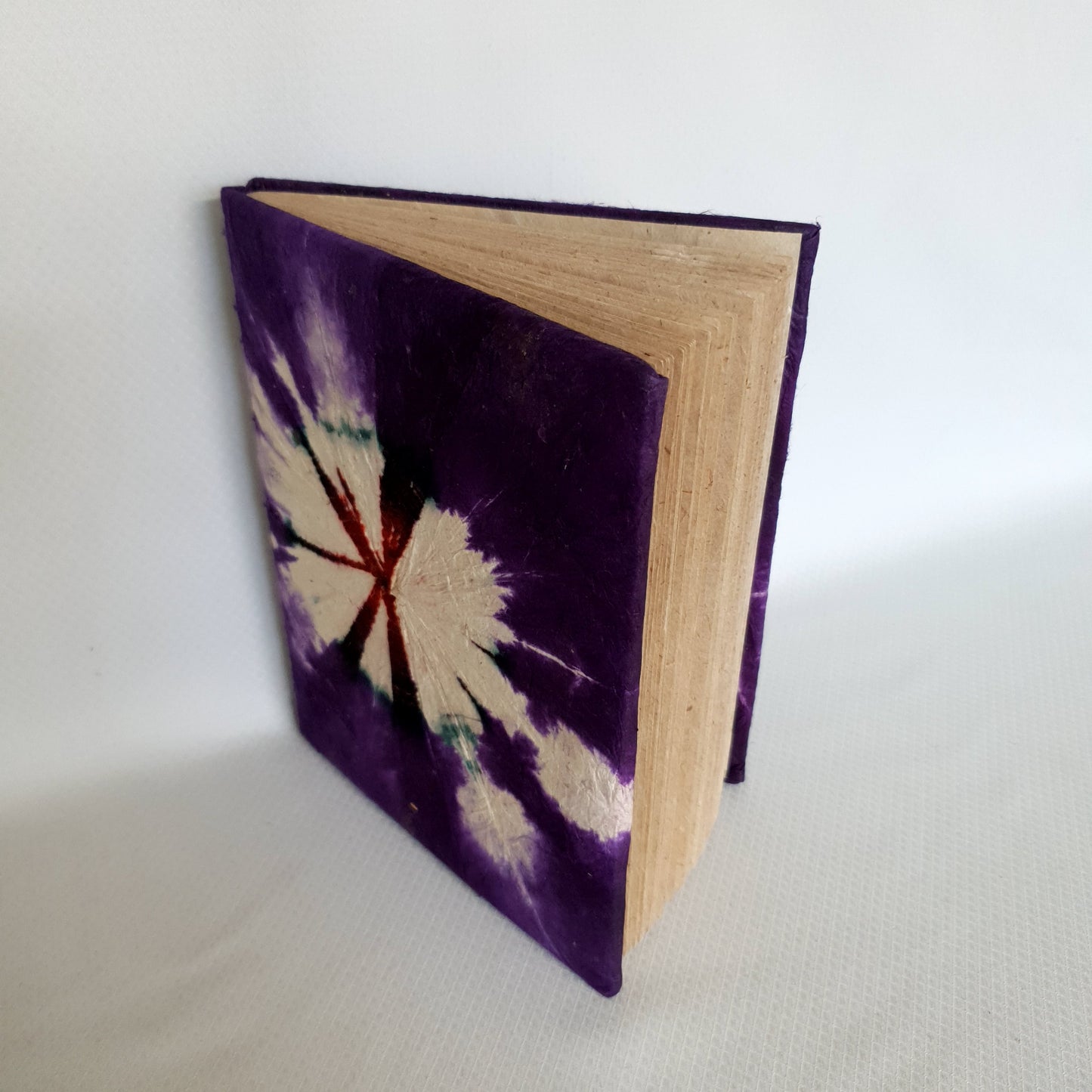 Handmade Paper Notebook Tie-Dye Colour Flow - Purple