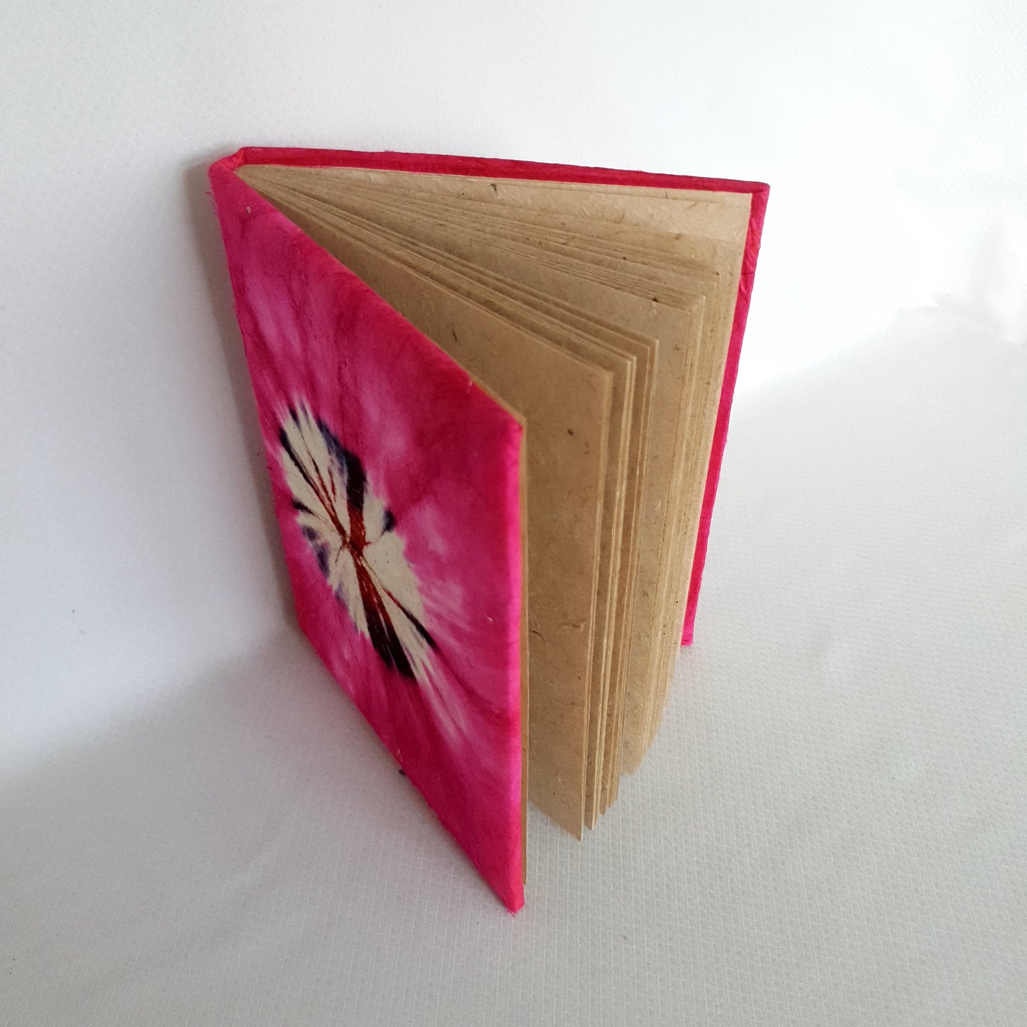 Handmade Paper Notebook Tie-Dye Colour Flow - Pink