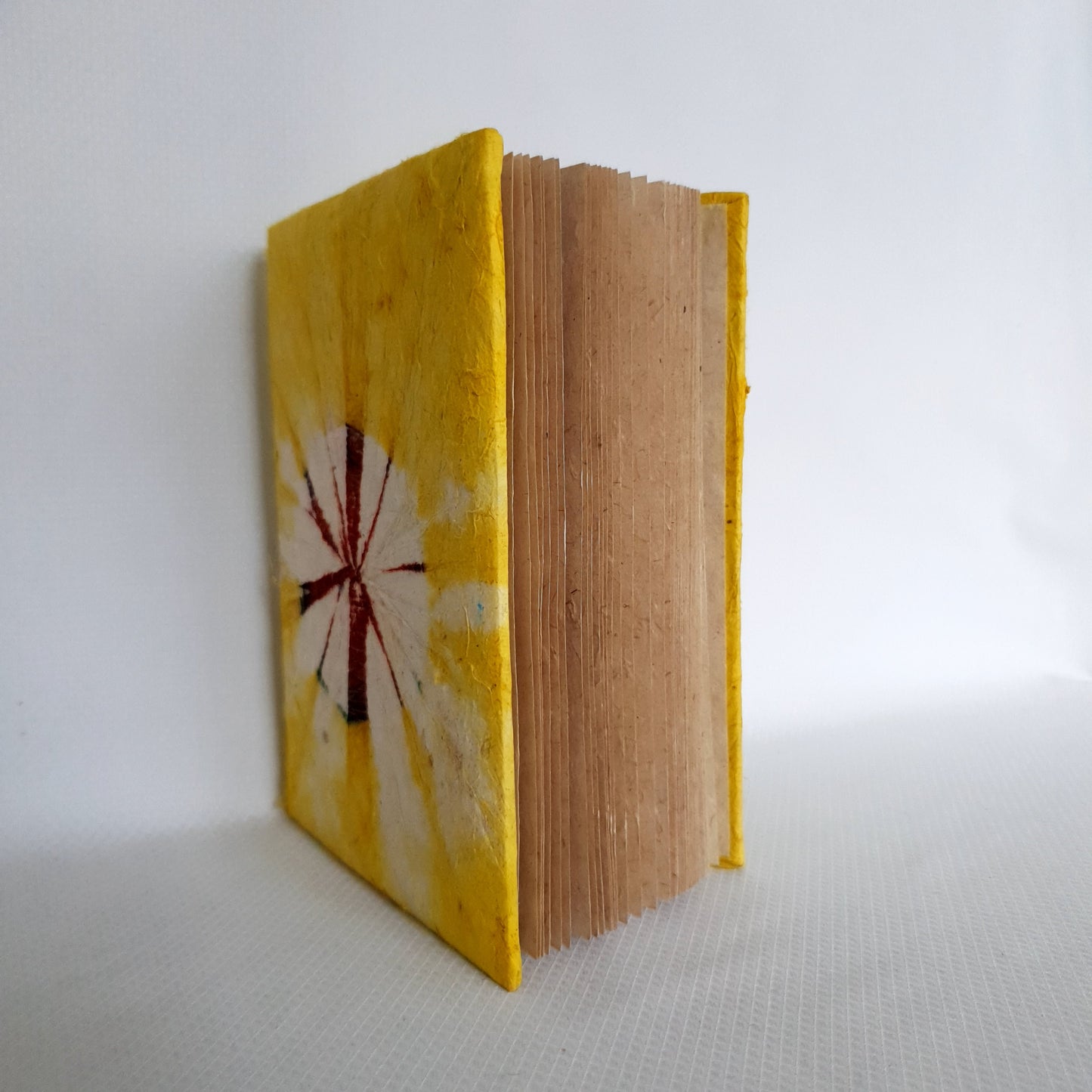 Handmade Paper Notebook Tie-Dye Colour Flow - Yellow