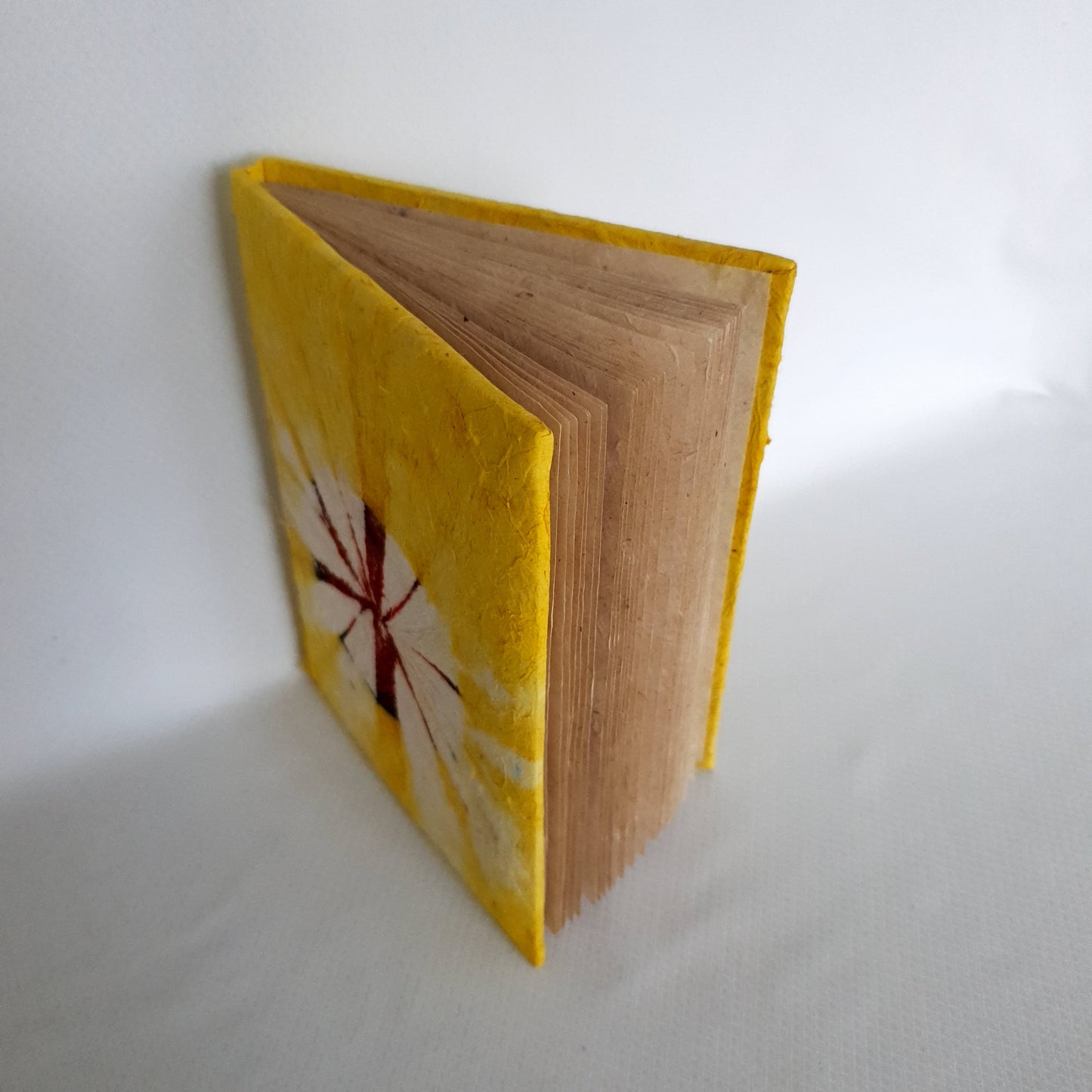 Handmade Paper Notebook Tie-Dye Colour Flow - Yellow