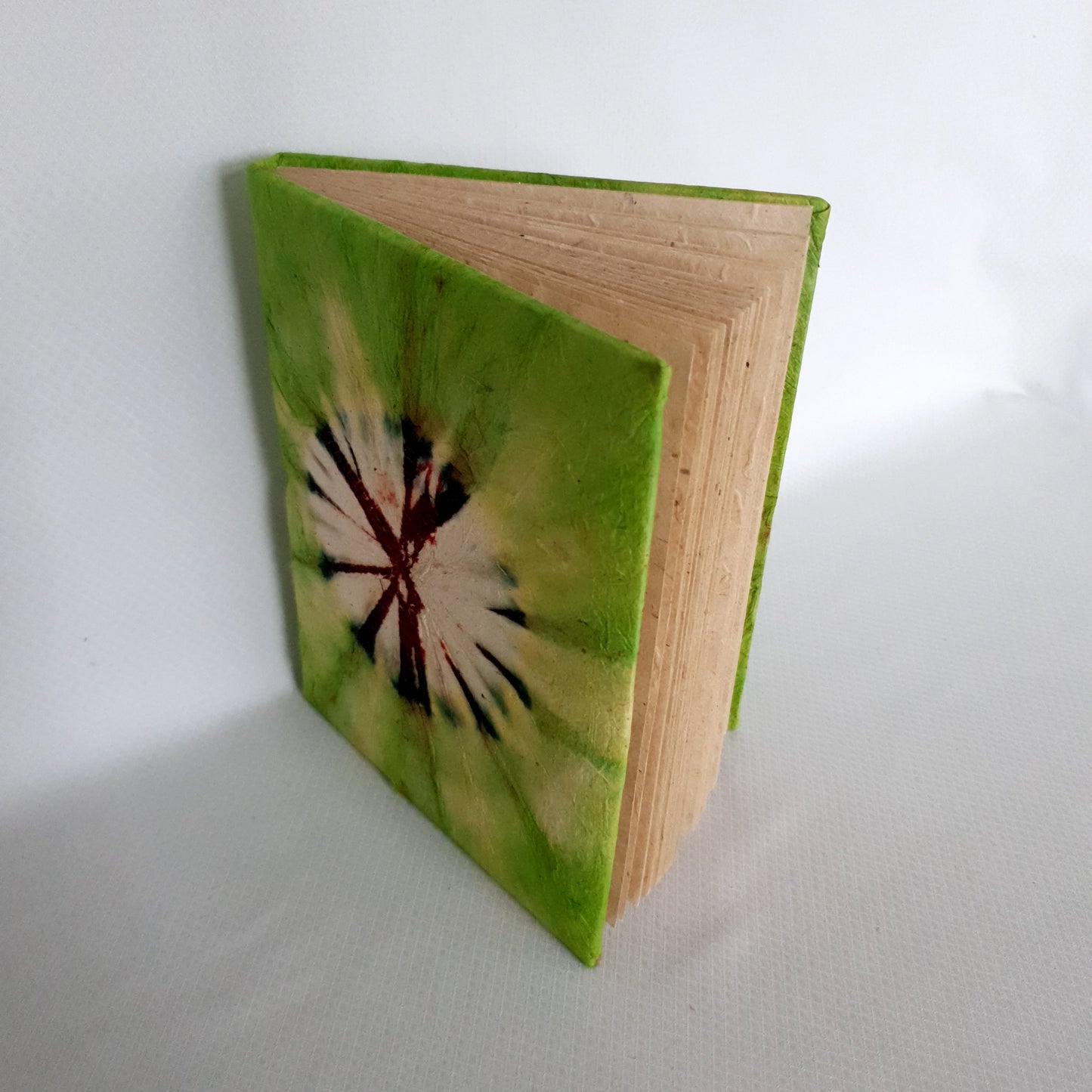 Handmade Paper Notebook Tie-Dye Colour Flow - Green