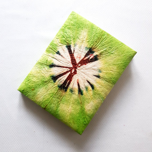 Handmade Paper Notebook Tie-Dye Colour Flow - Green