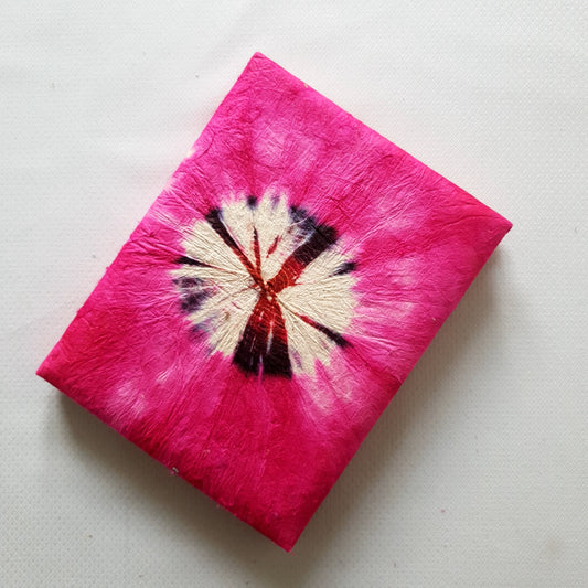 Handmade Paper Notebook Tie-Dye Colour Flow - Pink