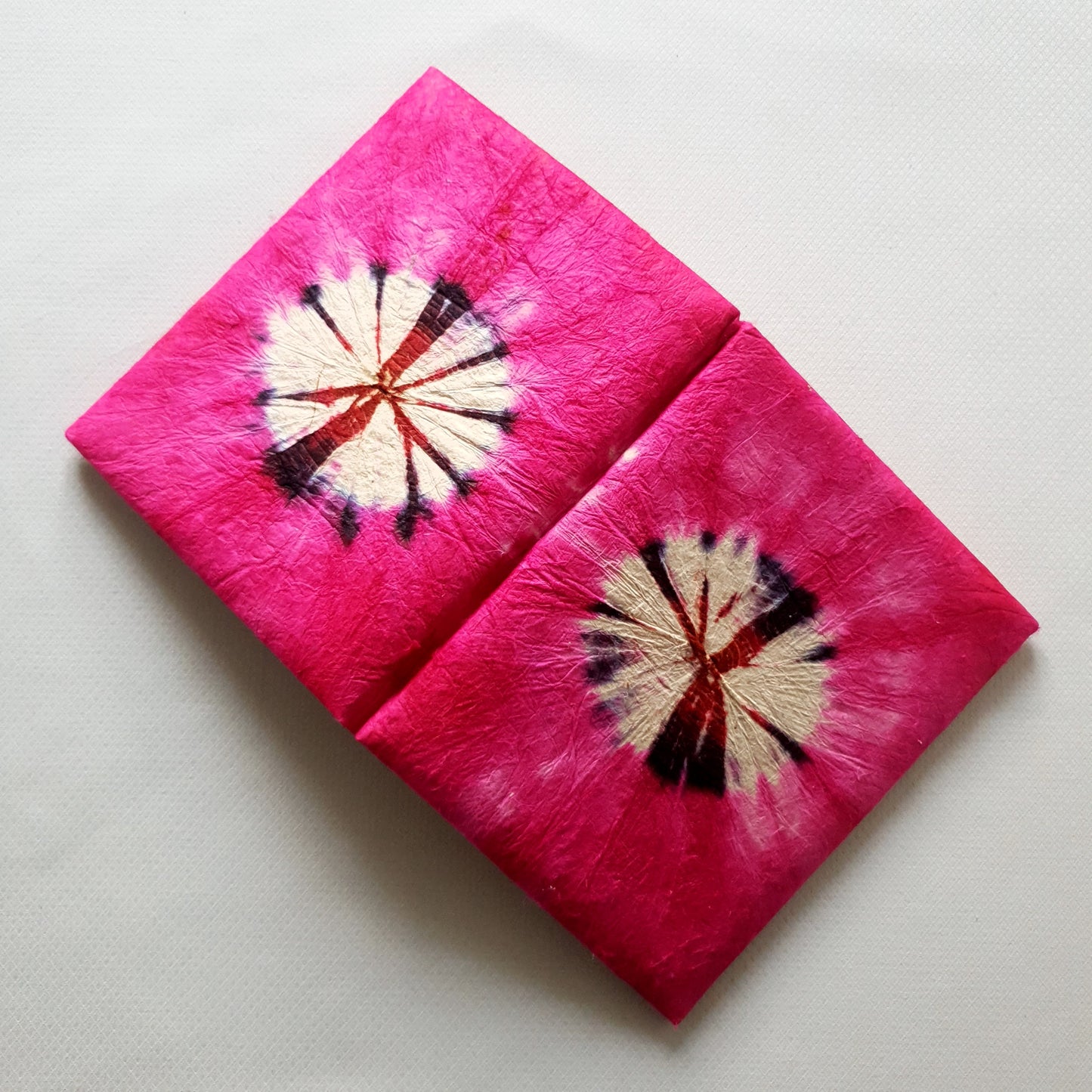 Handmade Paper Notebook Tie-Dye Colour Flow - Pink