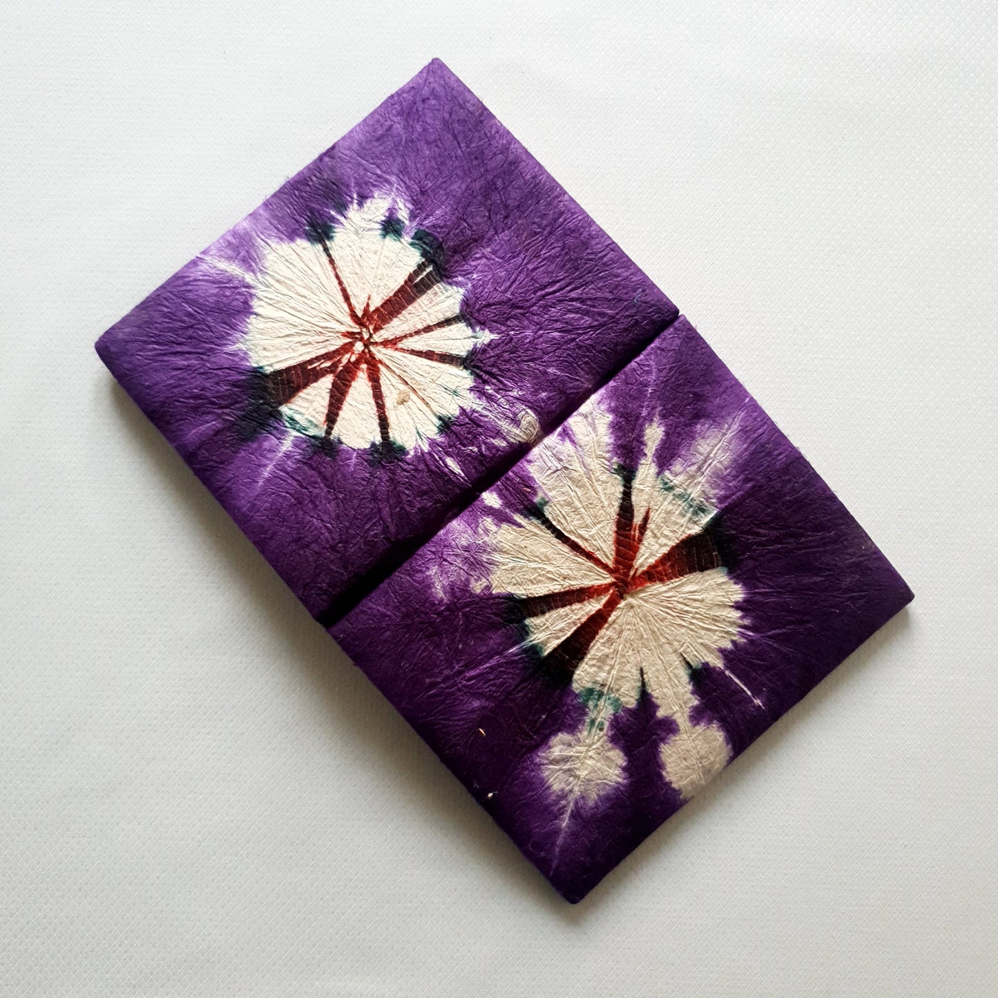 Handmade Paper Notebook Tie-Dye Colour Flow - Purple