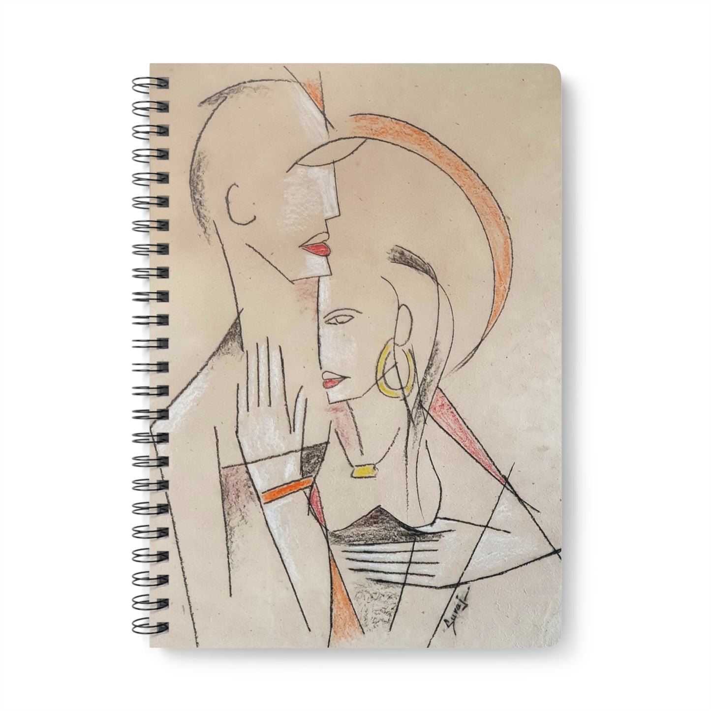 Wirobound Softcover Notebook, A5 - Art Print - I am Yours