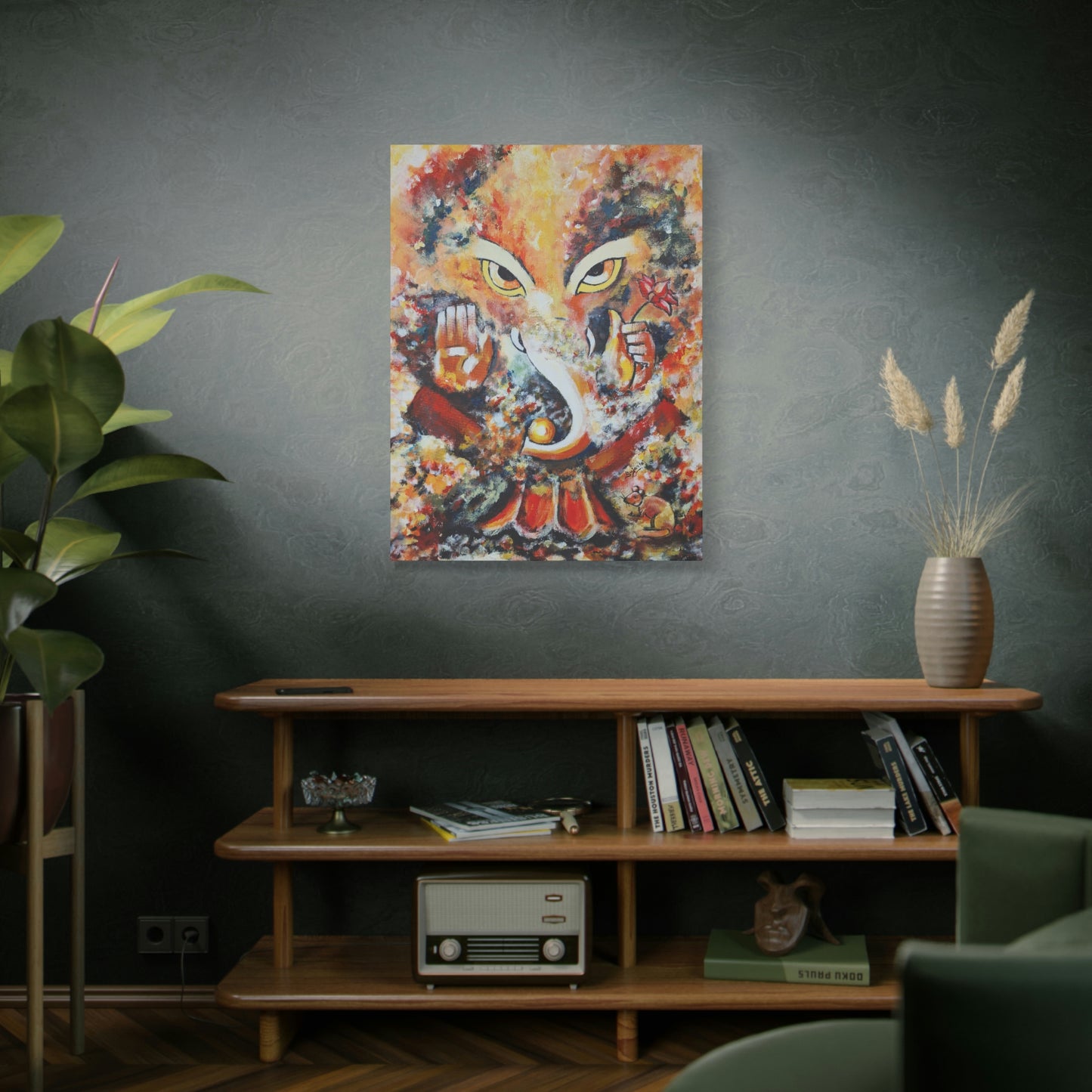 Matte Canvas, Stretched, 1.25" - Art Print - Lord Ganesha