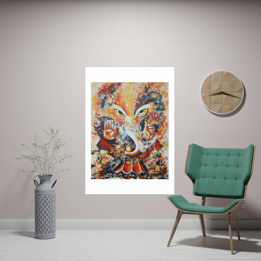 Mat papirplakat - kunsttryk - Lord Ganesha 