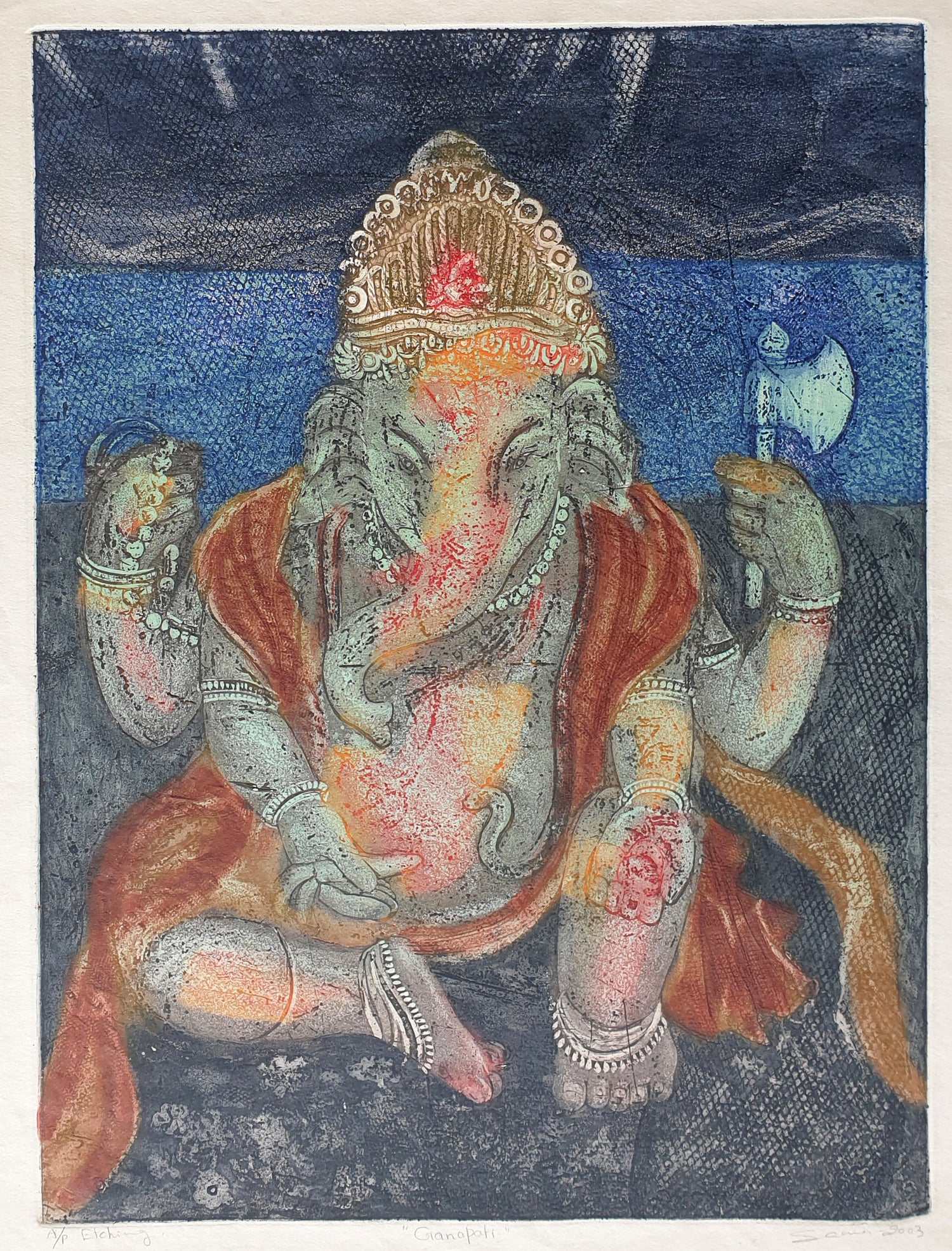 Ganapati | Etching print from Nepal