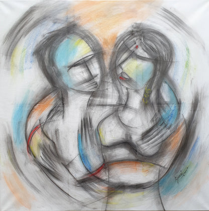 Embrace of Love  on canvas by Suraj Sainju
