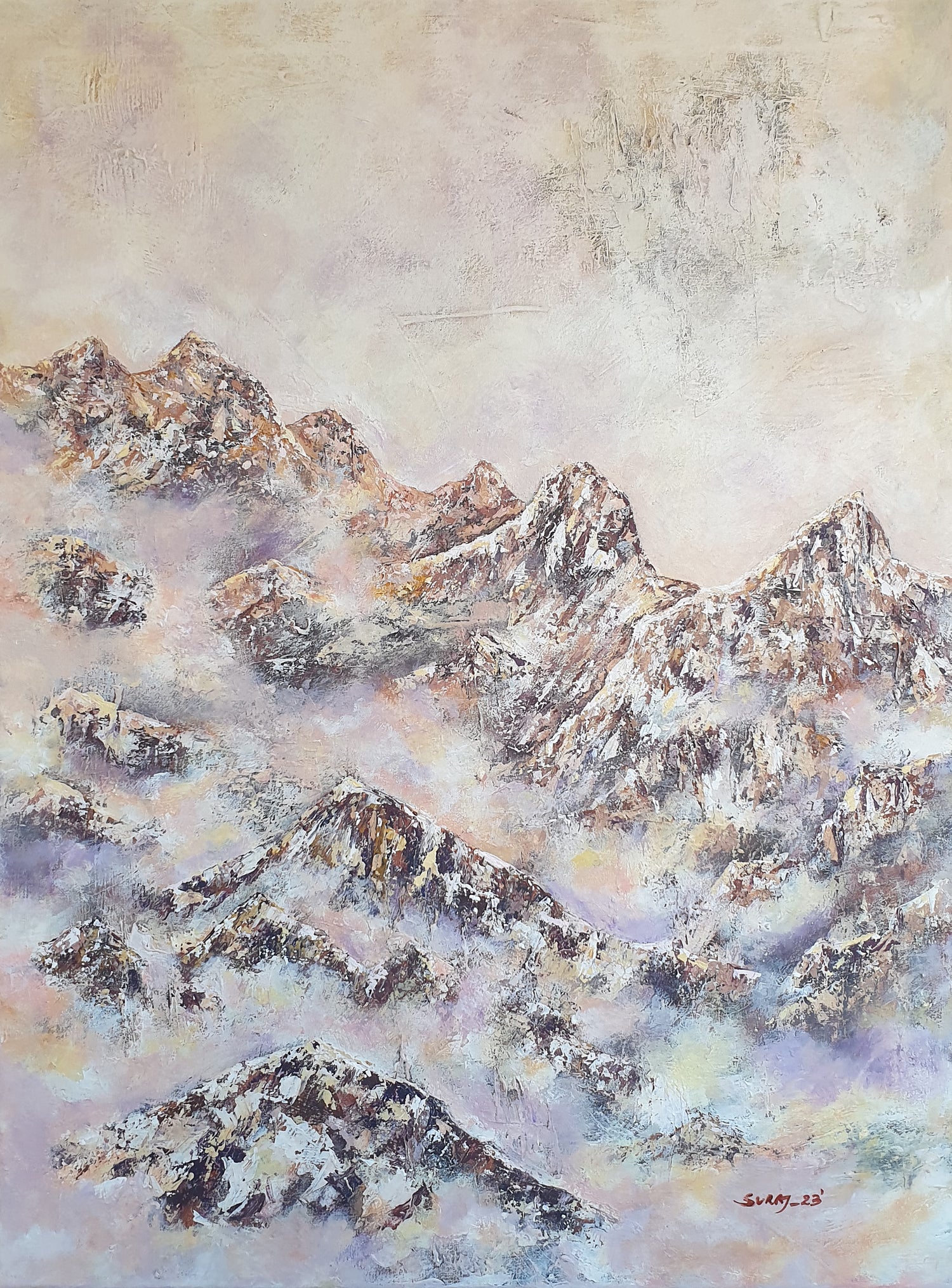 Echoes of Freedom | Acrylic art by Suraj Sainju