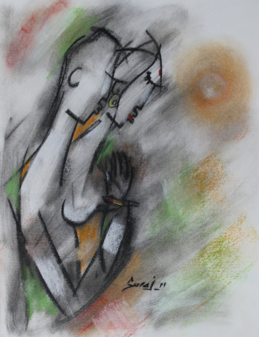 Art for love theme soft pastel art Coy Mistress