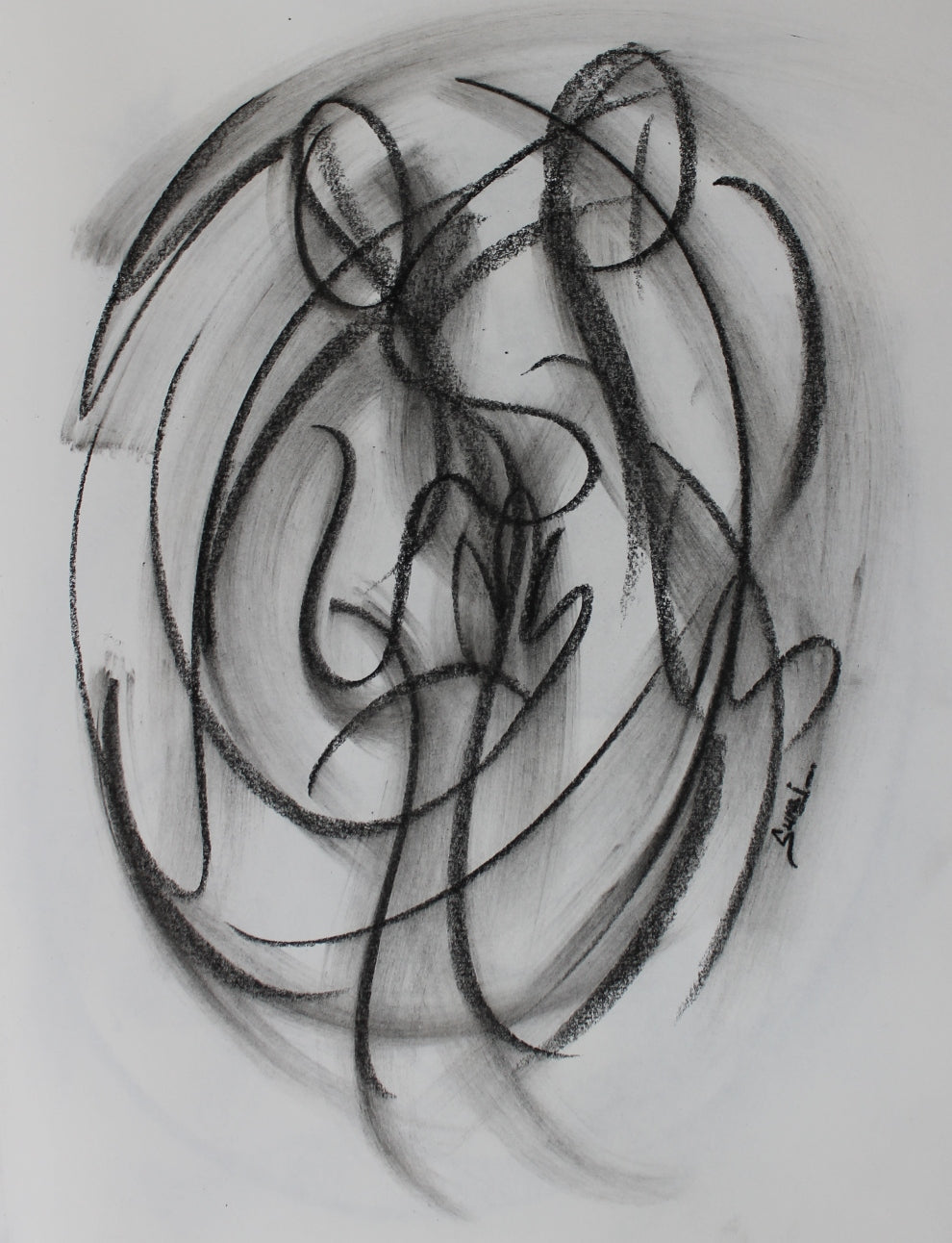 Companion a charcoal sketch  drawing by Suraj Sainju