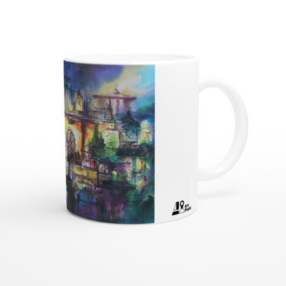 White 11oz Ceramic Mug - Art Print - Hidden City, Hidden Beauty