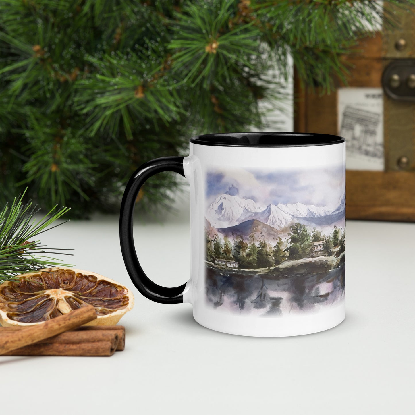 Mug with Colour Inside-Art Print-Annapurna Range