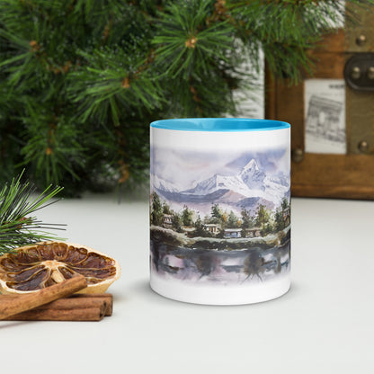 Mug with Colour Inside-Art Print-Annapurna Range