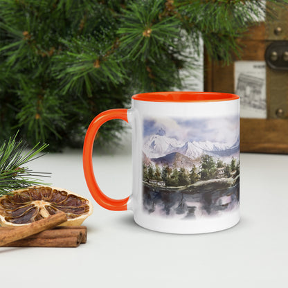 Mug with Colour Inside-Art Print-Annapurna Range