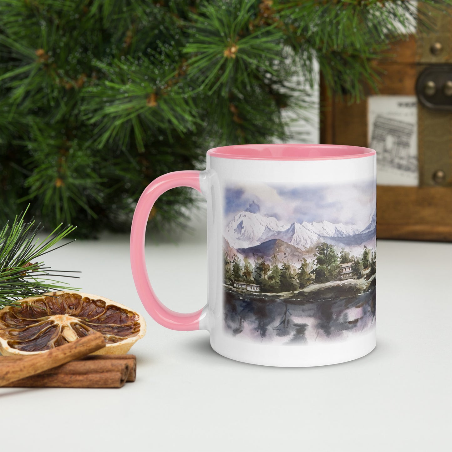 Mug with Colour Inside-Art Print-Annapurna Range